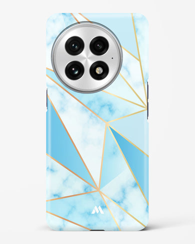 Marble Triangles Gold and Blue Hard Case Phone Cover (OnePlus)