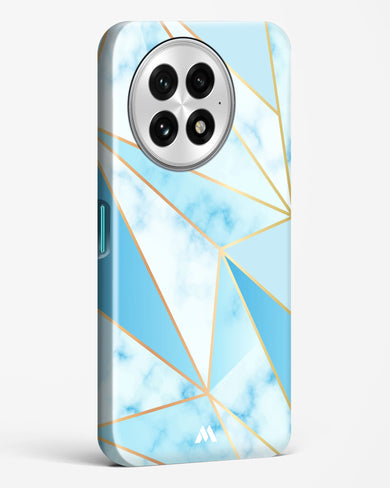 Marble Triangles Gold and Blue Hard Case Phone Cover (OnePlus)