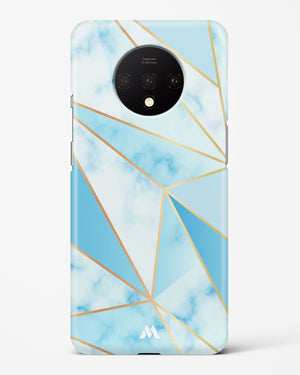 Marble Triangles Gold and Blue Hard Case Phone Cover-(OnePlus)