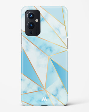 Marble Triangles Gold and Blue Hard Case Phone Cover-(OnePlus)