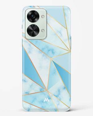 Marble Triangles Gold and Blue Hard Case Phone Cover (OnePlus)