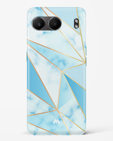 Marble Triangles Gold and Blue Hard Case Phone Cover (OnePlus)