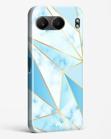 Marble Triangles Gold and Blue Hard Case Phone Cover (OnePlus)