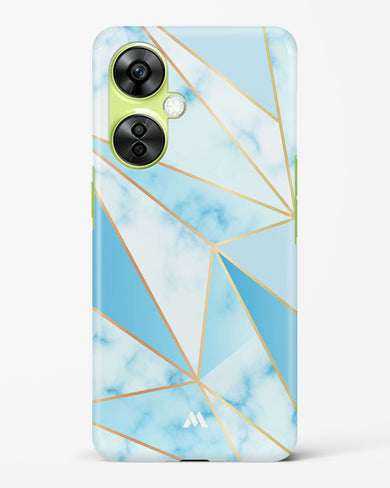 Marble Triangles Gold and Blue Hard Case Phone Cover-(OnePlus)