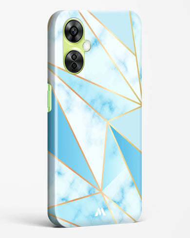 Marble Triangles Gold and Blue Hard Case Phone Cover-(OnePlus)