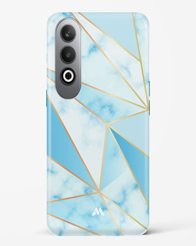 Marble Triangles Gold and Blue Hard Case Phone Cover (OnePlus)