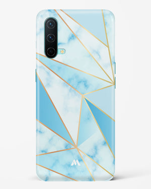 Marble Triangles Gold and Blue Hard Case Phone Cover-(OnePlus)