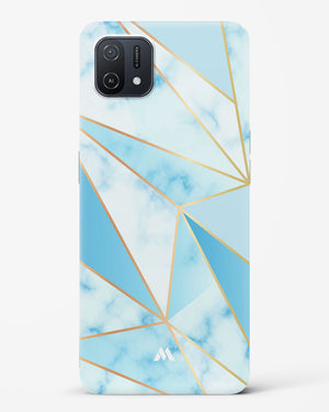 Marble Triangles Gold and Blue Hard Case Phone Cover (Oppo)