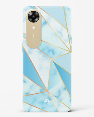 Marble Triangles Gold and Blue Hard Case Phone Cover (Oppo)