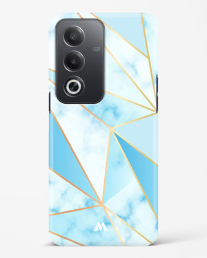 Marble Triangles Gold and Blue Hard Case Phone Cover (Oppo)