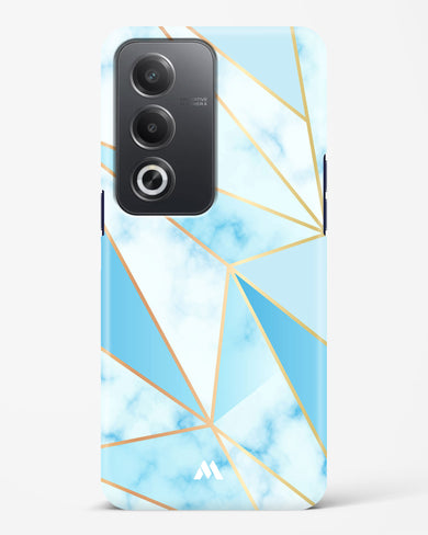 Marble Triangles Gold and Blue Hard Case Phone Cover (Oppo)