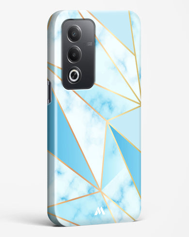 Marble Triangles Gold and Blue Hard Case Phone Cover (Oppo)