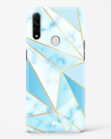 Marble Triangles Gold and Blue Hard Case Phone Cover (Oppo)