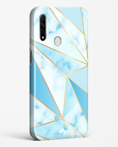 Marble Triangles Gold and Blue Hard Case Phone Cover (Oppo)
