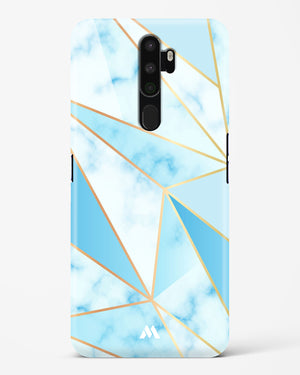 Marble Triangles Gold and Blue Hard Case Phone Cover (Oppo)