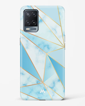 Marble Triangles Gold and Blue Hard Case Phone Cover (Oppo)