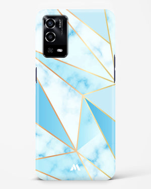 Marble Triangles Gold and Blue Hard Case Phone Cover (Oppo)