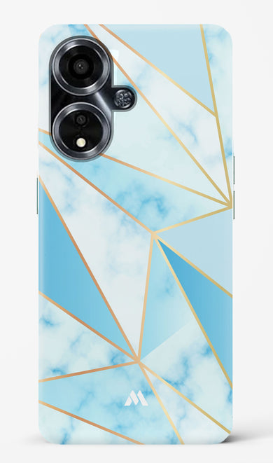 Marble Triangles Gold and Blue Hard Case Phone Cover (Oppo)