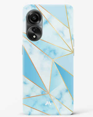 Marble Triangles Gold and Blue Hard Case Phone Cover (Oppo)
