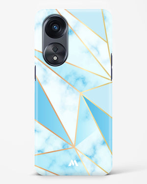 Marble Triangles Gold and Blue Hard Case Phone Cover (Oppo)