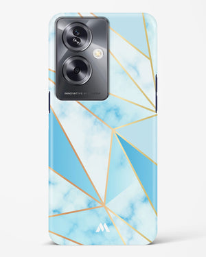 Marble Triangles Gold and Blue Hard Case Phone Cover (Oppo)