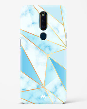 Marble Triangles Gold and Blue Hard Case Phone Cover (Oppo)