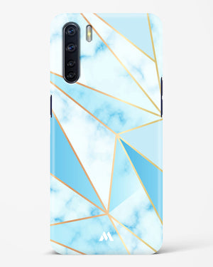 Marble Triangles Gold and Blue Hard Case Phone Cover-(Oppo)