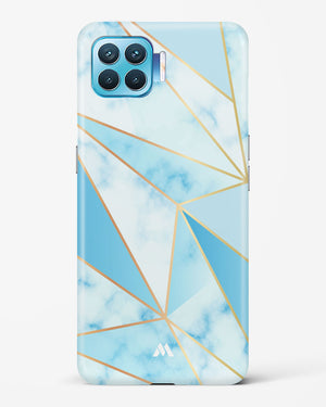 Marble Triangles Gold and Blue Hard Case Phone Cover-(Oppo)