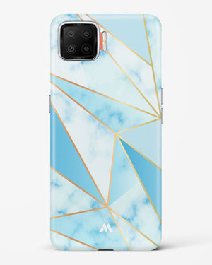 Marble Triangles Gold and Blue Hard Case Phone Cover (Oppo)