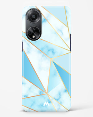 Marble Triangles Gold and Blue Hard Case Phone Cover (Oppo)