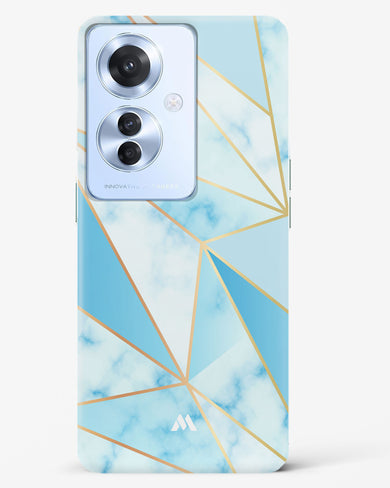 Marble Triangles Gold and Blue Hard Case Phone Cover (Oppo)