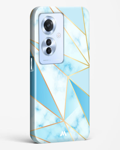 Marble Triangles Gold and Blue Hard Case Phone Cover (Oppo)