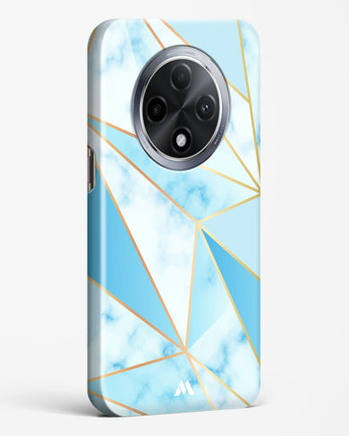 Marble Triangles Gold and Blue Hard Case Phone Cover (Oppo)