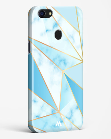 Marble Triangles Gold and Blue Hard Case Phone Cover (Oppo)