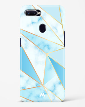 Marble Triangles Gold and Blue Hard Case Phone Cover-(Oppo)