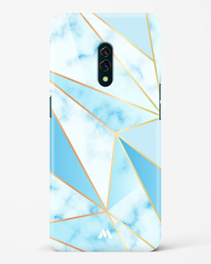 Marble Triangles Gold and Blue Hard Case Phone Cover-(Oppo)