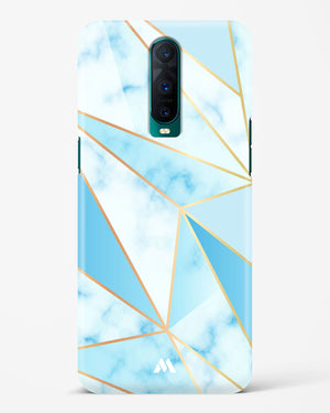 Marble Triangles Gold and Blue Hard Case Phone Cover-(Oppo)