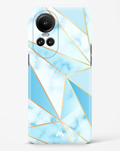 Marble Triangles Gold and Blue Hard Case Phone Cover (Oppo)