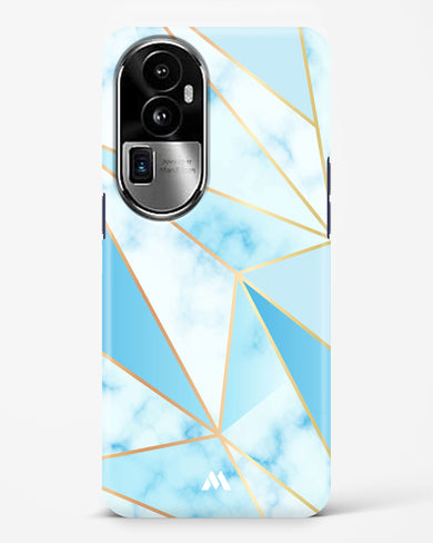Marble Triangles Gold and Blue Hard Case Phone Cover (Oppo)