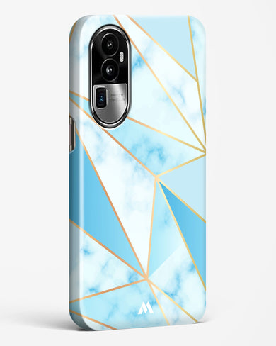 Marble Triangles Gold and Blue Hard Case Phone Cover (Oppo)