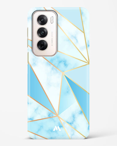 Marble Triangles Gold and Blue Hard Case Phone Cover (Oppo)