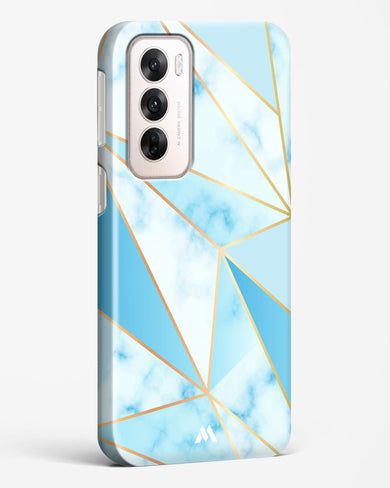Marble Triangles Gold and Blue Hard Case Phone Cover (Oppo)