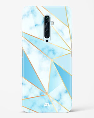 Marble Triangles Gold and Blue Hard Case Phone Cover-(Oppo)