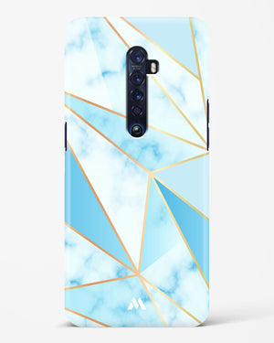 Marble Triangles Gold and Blue Hard Case Phone Cover-(Oppo)