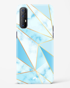 Marble Triangles Gold and Blue Hard Case Phone Cover (Oppo)