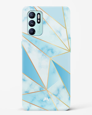 Marble Triangles Gold and Blue Hard Case Phone Cover (Oppo)