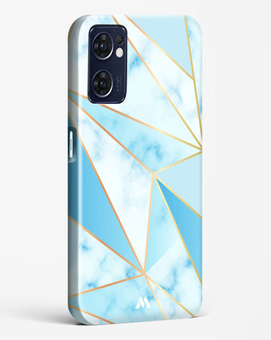 Marble Triangles Gold and Blue Hard Case Phone Cover (Oppo)