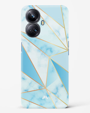 Marble Triangles Gold and Blue Hard Case Phone Cover-(Realme)