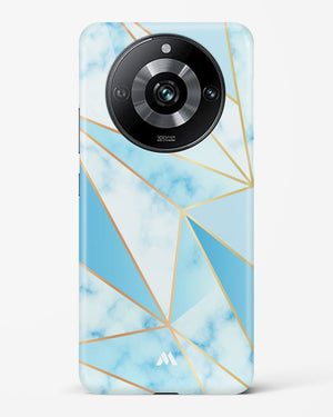 Marble Triangles Gold and Blue Hard Case Phone Cover (Realme)