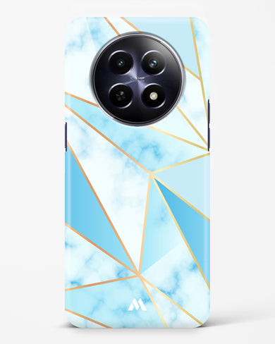 Marble Triangles Gold and Blue Hard Case Phone Cover (Realme)